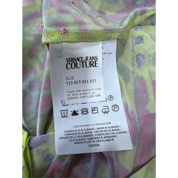 Versace Jeans Couture Vestiti Tie-Dye Sheath Dress Size 36 /US 0 $376 - Picture 10 of 11